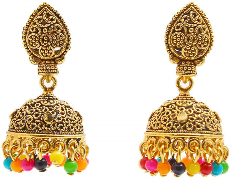 vimicreations Small jhumki multi-color Metal Jhumki Earring