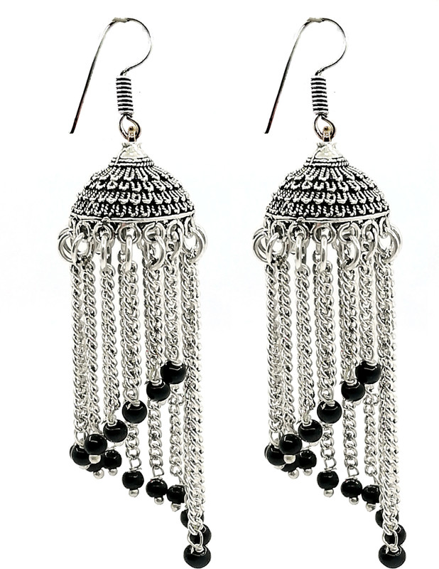 reyaz collections Reyaz collections Pearl German Silver Jhumki Earring, Drops & Danglers, Drops & Danglers