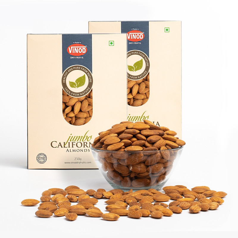 Vinod Jumbo California Almonds(2 x 125 g)