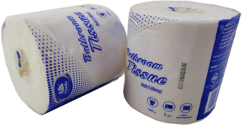 Vinda Pack of 2 Nature Friendly,3 Ply, 450 Pulls Per Roll,140 Grams, 18.5 GSM Toilet Paper Roll(3 Ply, 400 Sheets)