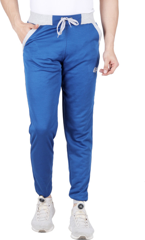 four x Solid Men Blue Track Pants