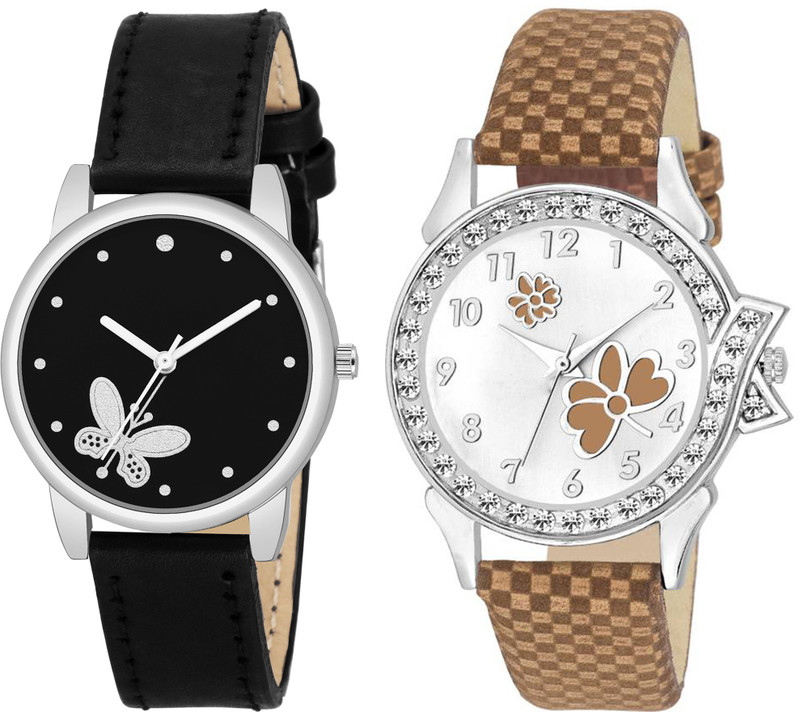 apson Butterfly Printed Dial And Multicolour Strap Specially Designer For Valentine Day KK~56 Women And Girls Analog Watch  - For Women