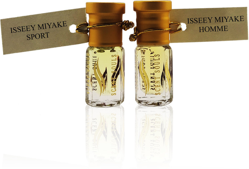 Scent Souls Isseey Miyake Sport & Isseey Miyake Perfume Oil / Fragrance Oil (Attar| ) Roll On For Men Combo Pack of 2 (3 ml) Floral Attar(Citrus)