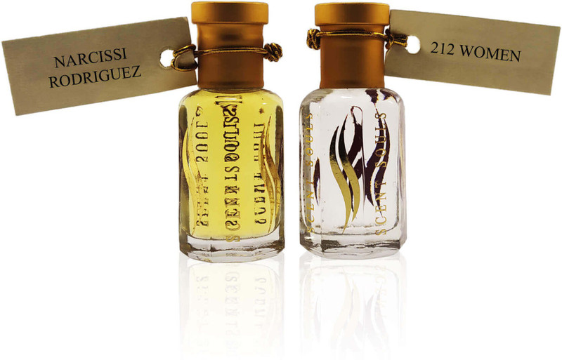 Scent Souls Narcissi Rodriguez & 212 Women Perfume Oil / Fragrance Oil (Attar| Ittar) Roll On For Women Combo Pack of 2 (12 ml) Floral Attar(Floral)