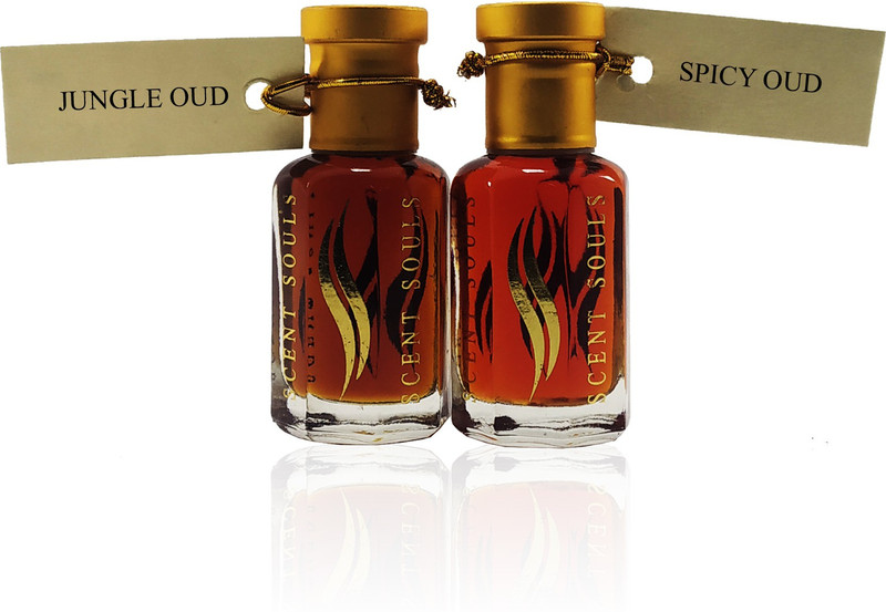 Scent Souls Jungle Oud for Men & Women Spicy Oud For Men Perfume Oil / Fragrance Oil (Attar| Ittar) Roll On Combo Pack of 2 (12 ml) Floral Attar(Spicy)
