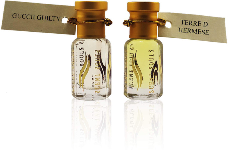 Scent Souls Guccii Guilty & Terre D Hermese Perfume Oil / Fragrance Oil (Attar| Ittar) Roll On For Men Combo Pack of 2 (6 ml) Floral Attar(Fruity)