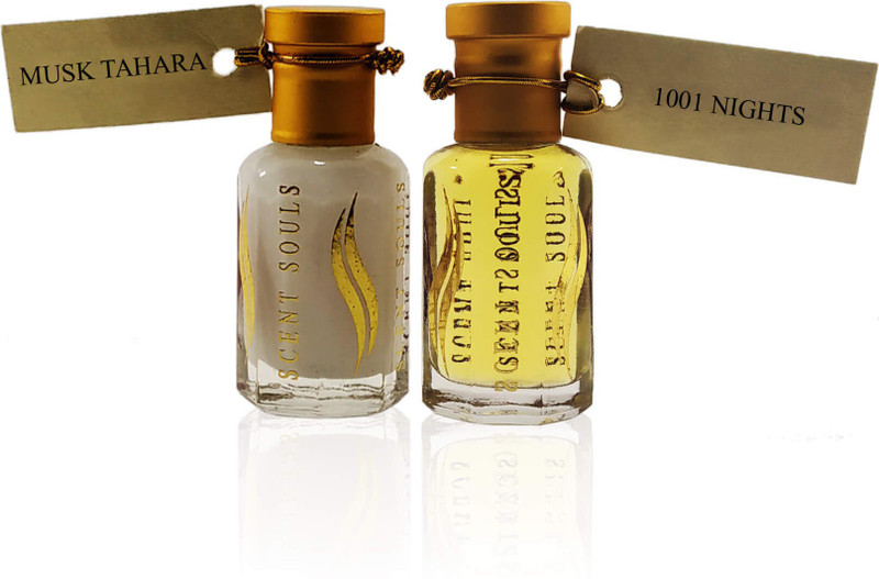 Scent Souls Musk Tahara & 1001 Nights Perfume Oil / Fragrance Oil (Attar| ) Roll On For Women Combo Pack of 2 (12 ml) Floral Attar(Musk)