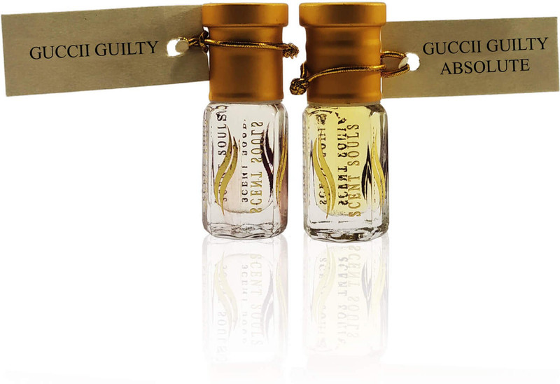 Scent Souls Guccii Guilty & Guccii Guilty AbsolutePerfume Oil / Fragrance Oil (Attar| ) Roll On For Men Combo Pack of 2 (3 ml) Floral Attar(Fruity)