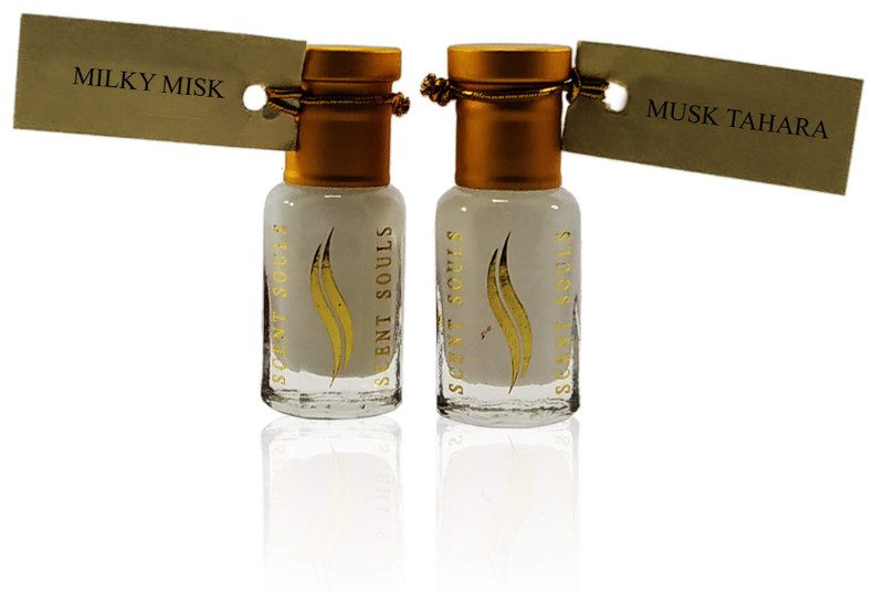 Scent Souls Milky Misk & Musk Tahara Perfume Oil / Fragrance Oil (Attar| ) Roll On For Women Combo Pack of 2 (6 ml) Floral Attar(Musk)