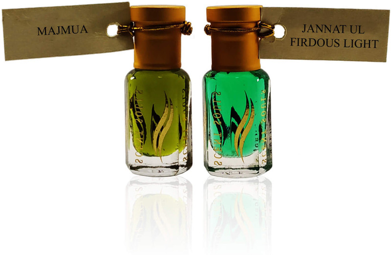 Scent Souls Majmua & Jannat Al Firdous Light Perfume Oil / Fragrance Oil (Attar| Ittar) Roll On For Men Combo Pack of 2 (6 ml) Floral Attar(Jannat ul Firdaus)