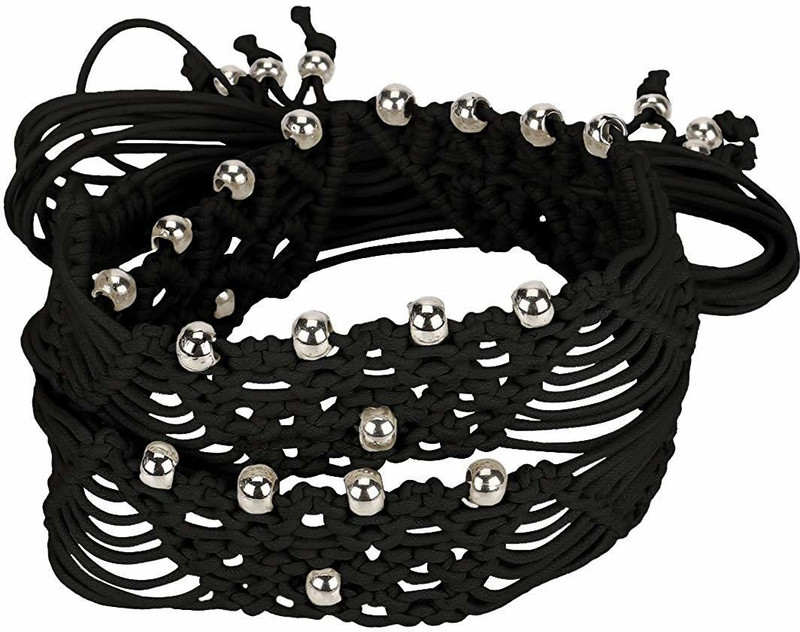aakriti Women Party Black Fabric Belt