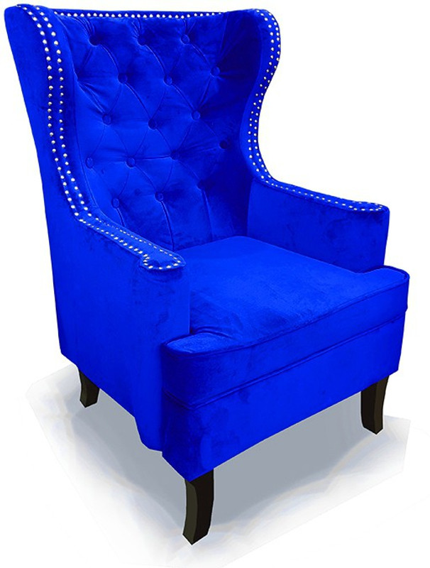 houzzcraft Solid Wood Living Room Chair(Finish Color - blue)
