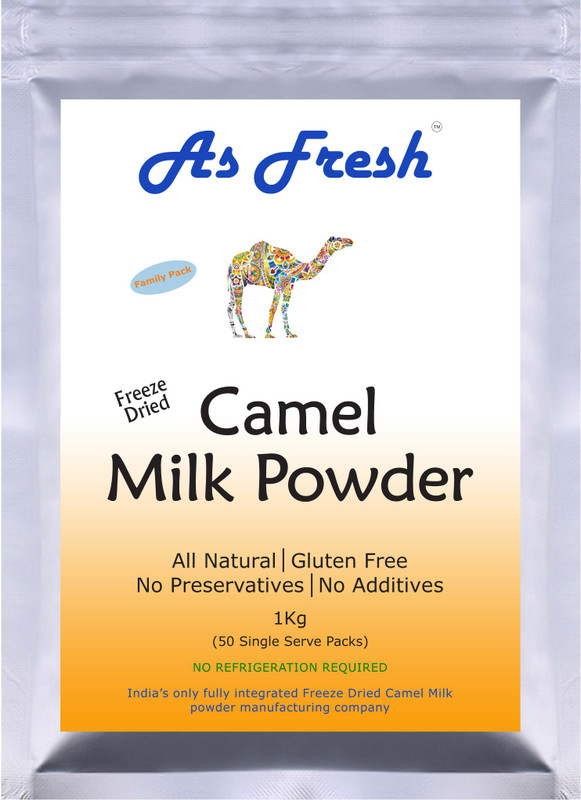 As Fresh Freeze Dried Camel Milk powder-1kg (Freeze Dried, 100% Pure, Gluten Free) Milk Powder(1000 g, Pack of 50)