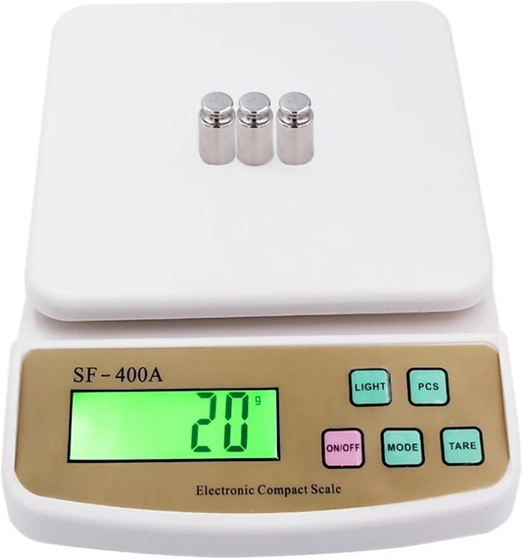 texla DIGITAL ELECTRONIC KIITCHEN WEIGHING SCALE 10KG SF-400 Weighing Scale(White)