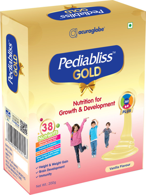 acuraglobe Pediabliss Gold Vanilla Flavored Powder(200 g)