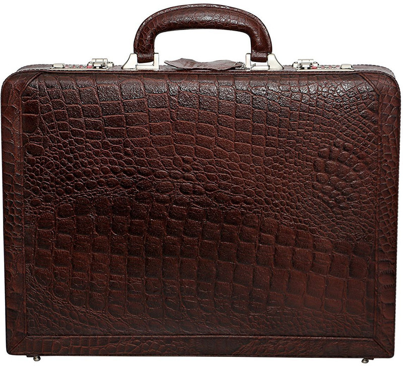 Zordan Leather Leather Briefcase Bag Cum Office File Bag for Men Made in Pure Leather Medium Briefcase - For Men & Women(Brown)