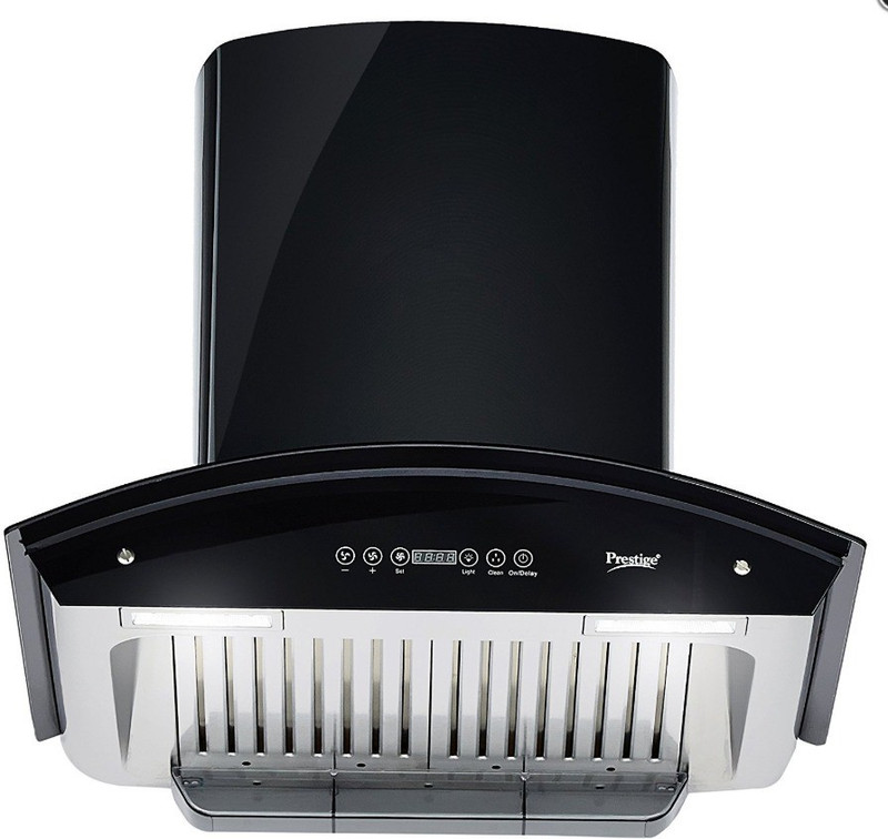 Prestige AKH 600 CB Plus Turbo (B Series) Auto Clean Wall Mounted Chimney(Black 1000 CMH)