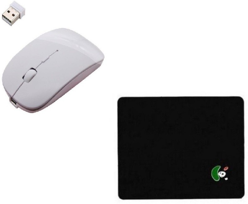 ROQ Premium series pad WITH Wireless Optical Mouse(USB, White)