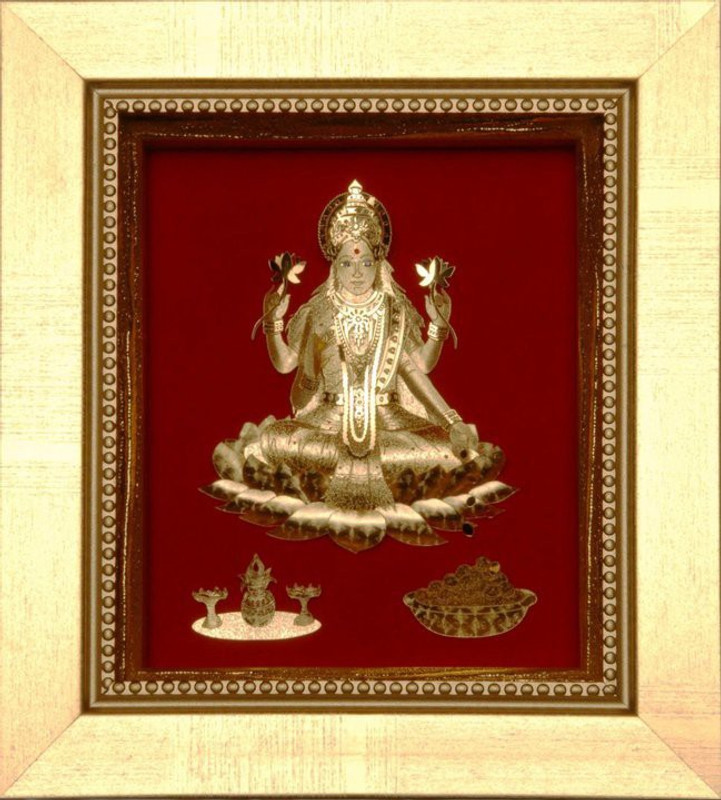 sona swiss Laxmi Frame 24k gold leaf Religious Frame