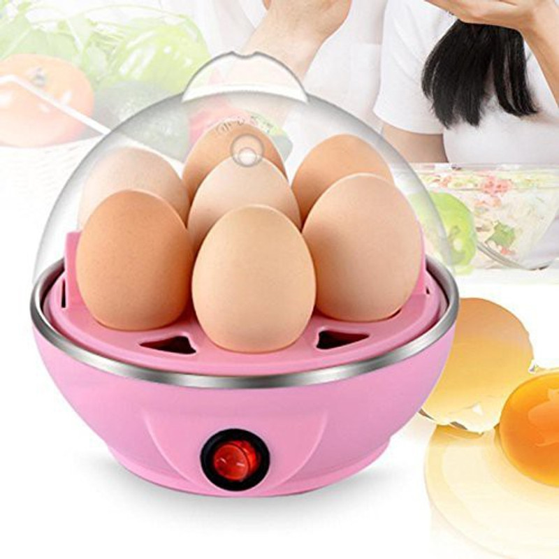 TAGORE Egg Cooker Electric Boiler Steamer Poacher 7 Egg Cooker Egg Cooker(Pink, 7 Eggs)