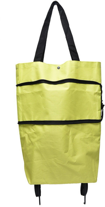 shoppyana Easy to Carry Trolley Bag with Wheels Grocery Bag(Green)