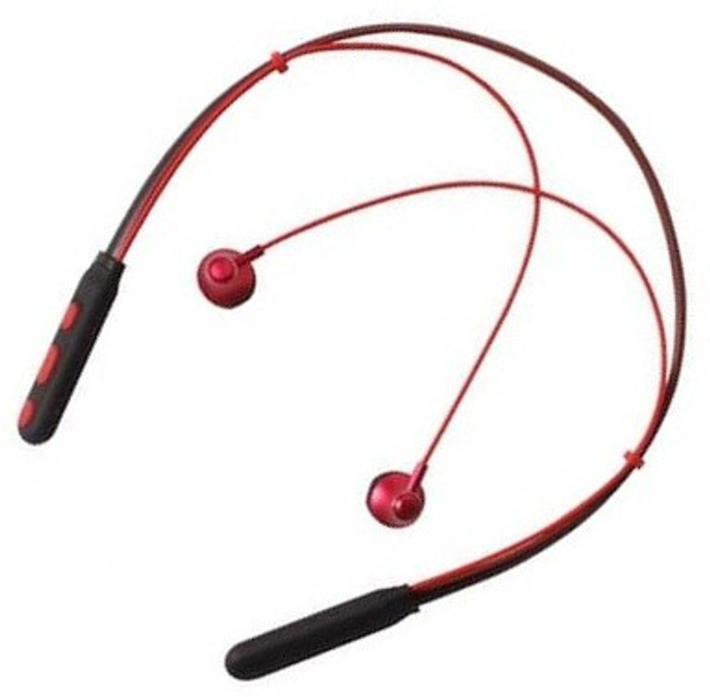 blueseed Wireless V21 Smart earphone bluetooth Headphone (Red) Bluetooth Headset with Mic(Red, In the Ear)