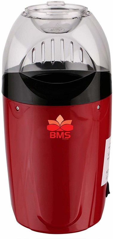 BMS Lifestyle Air Fry Popcorn & Healthy Snack Maker Oil Free 1200 W BPA-Free BMS-SM-01 60 g Popcorn Maker(Red) BMS Lifestyle Air Fry Popcorn & Healthy Snack Maker Oil Free 1200 W BPA-Free BMS-SM-01 60 g Popcorn Maker(Red)