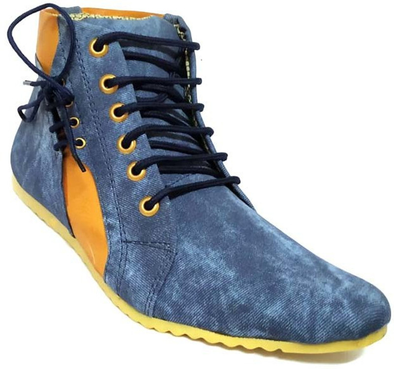 haroon footwear HNCLTDB High Tops For Men(Blue)