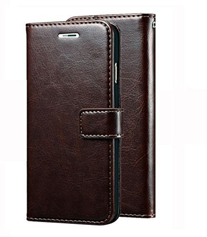 Nkarta Flip Cover for Lenovo K6 Note(Coffee Brown, Cases with Holder)