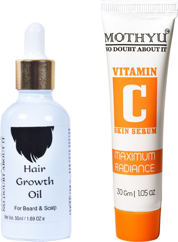 mothyu Hair Growth Oil & Vitamin C Serum For Men & Women – 50ml & 50gm(2 Items in the set)
