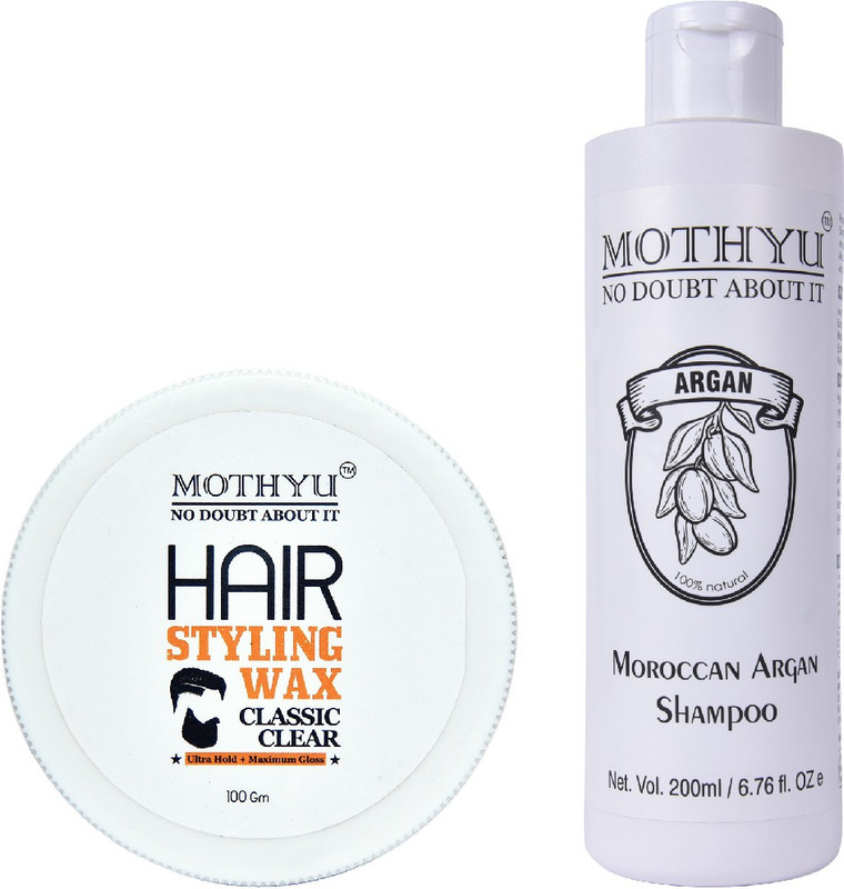 mothyu Hair Wax & Moroccon Argan Oil Shampoo For Men & Women - 100gm & 200ml(2 Items in the set)