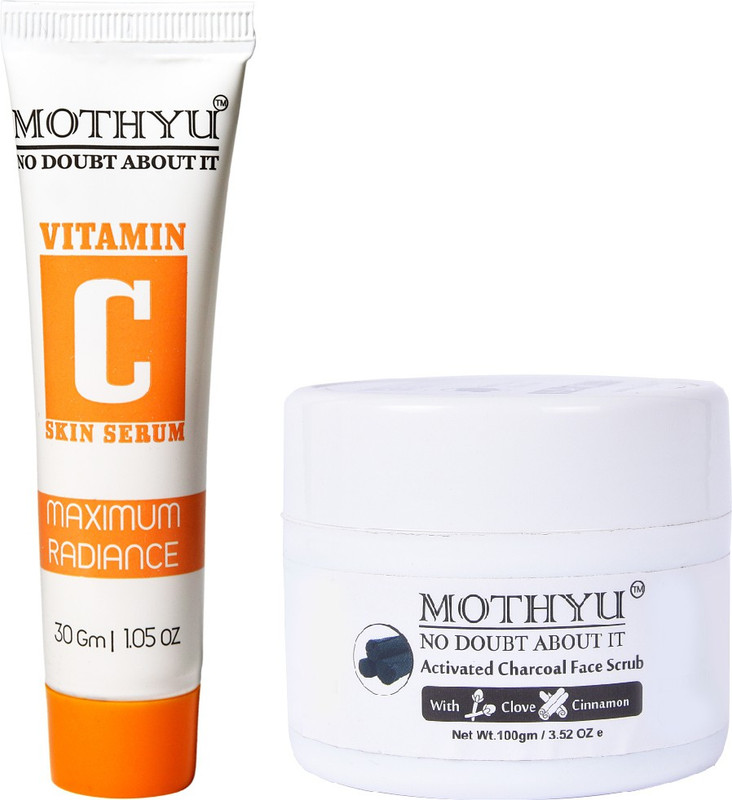 mothyu Vitamin C Serum & Blackhead Remover Face Scrub For Men & Women – 50gm & 100gm(2 Items in the set)