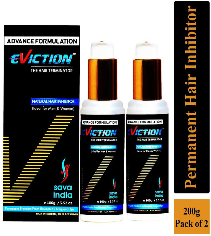 eviction Natural and Permanent Hair Remover and Inhibitor Cream(200 g, Set of 2)