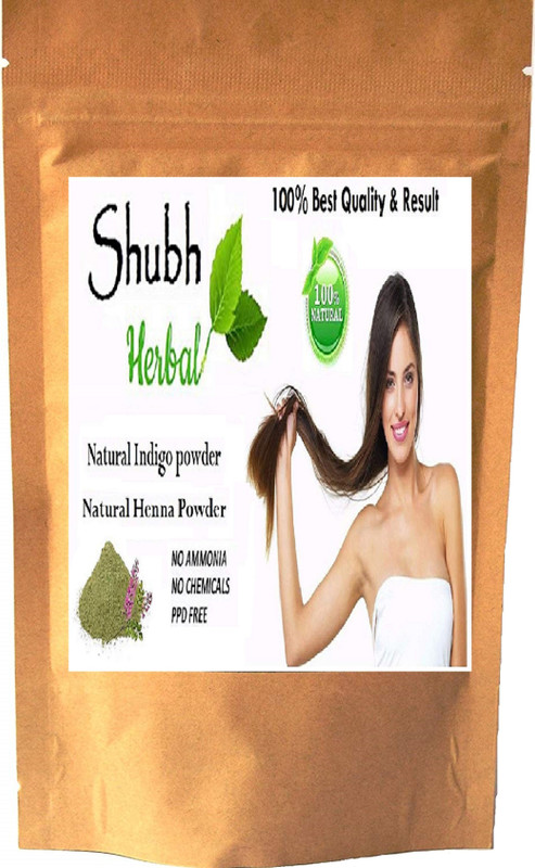 shubh herbal HENNA Powder 200g & INDIGO Powder 200g Natural Hair Colour(400 g)