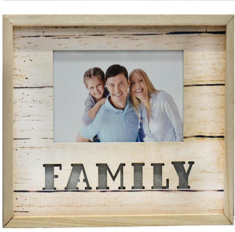 VILLAGEMART WOODEN FAMILY PHOTO FRAME 7 inch WOOODEN(2 GB, Brown)