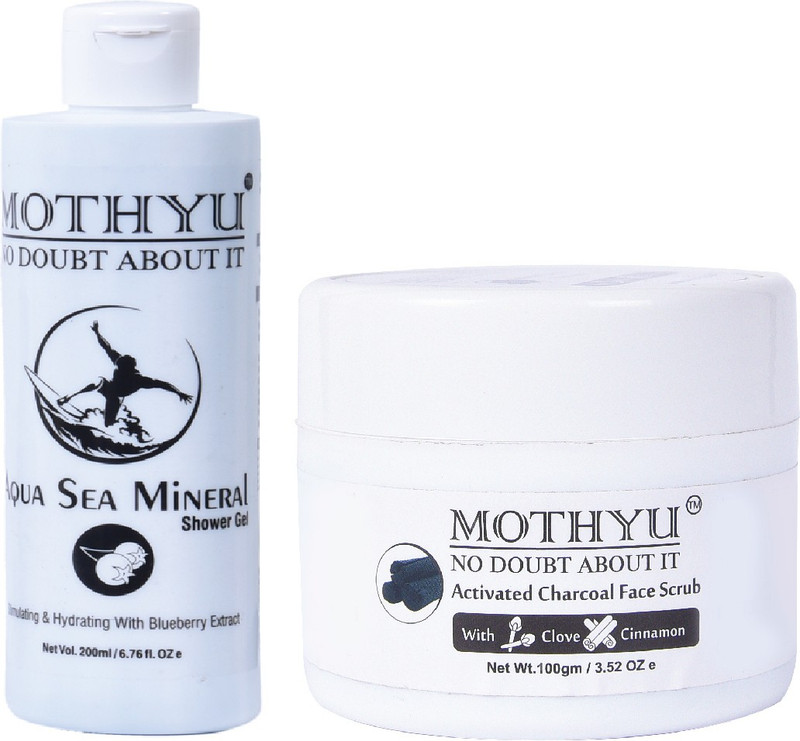 mothyu Aqua Shower Gel & Blackheads Remover Face Scrub For Men & Women – 100ml & 100gm(2 Items in the set)