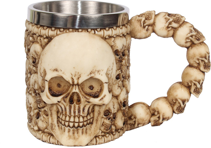 ambient kart 3D stainless stell skull mug Stainless Steel Mug(300 ml)