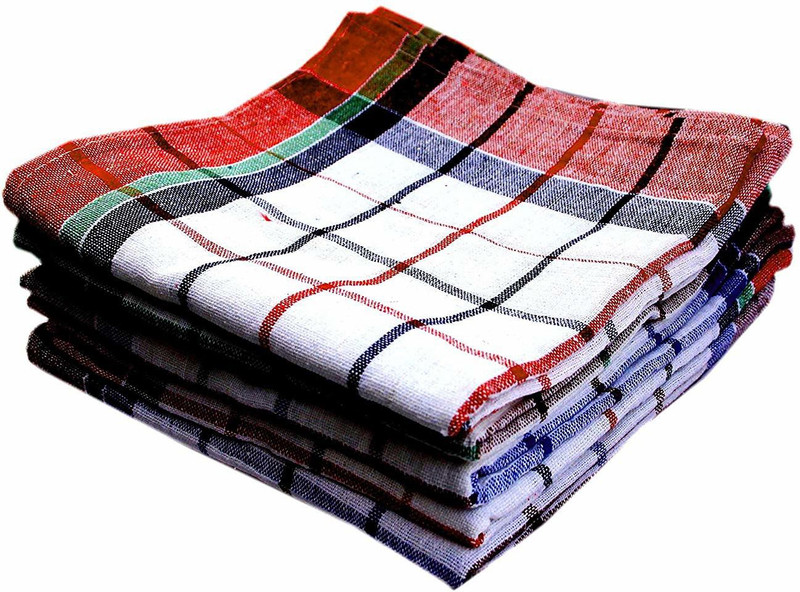 ankara Premium Quality, Highly Absorbent Big Size 20X20inch 100% Cotton Multipurpose Kitchen, Chapatis Napkin and cleaning, Cloth, Duster White Napkins(12 Sheets)