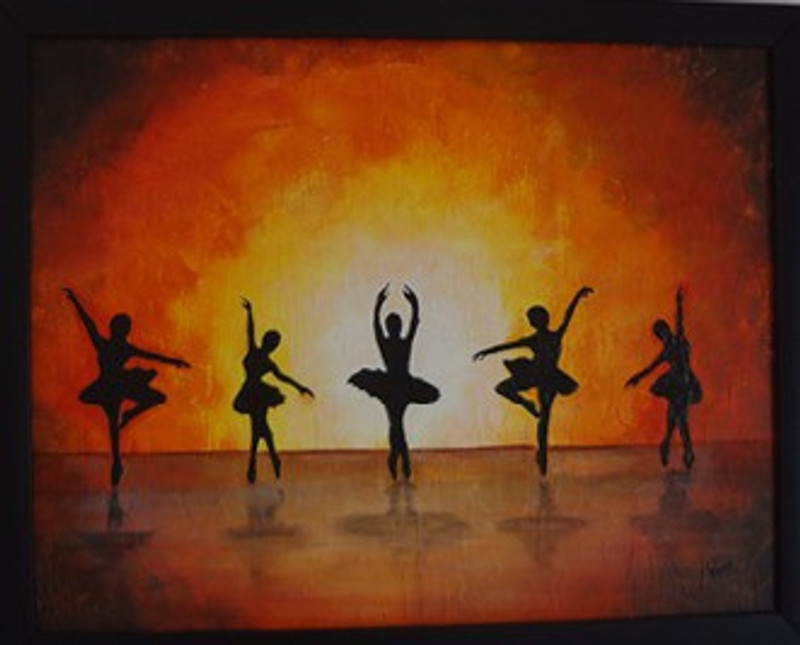 reenasartgallery BALLERINA REENAS ART GALLERY Acrylic 16 inch x 20 inch Painting