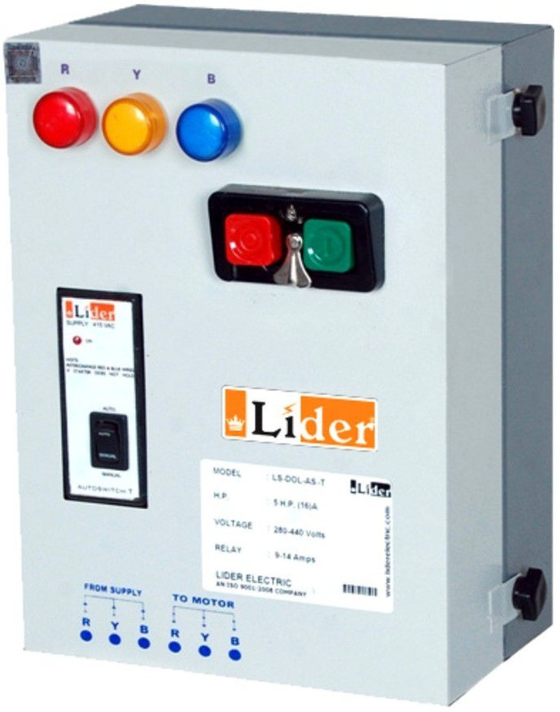 lider Pump starter for 10 hp Motor pumps-Three phase with single phase preventer auto-restart auto-switch Submersible Water Pump(10 hp)