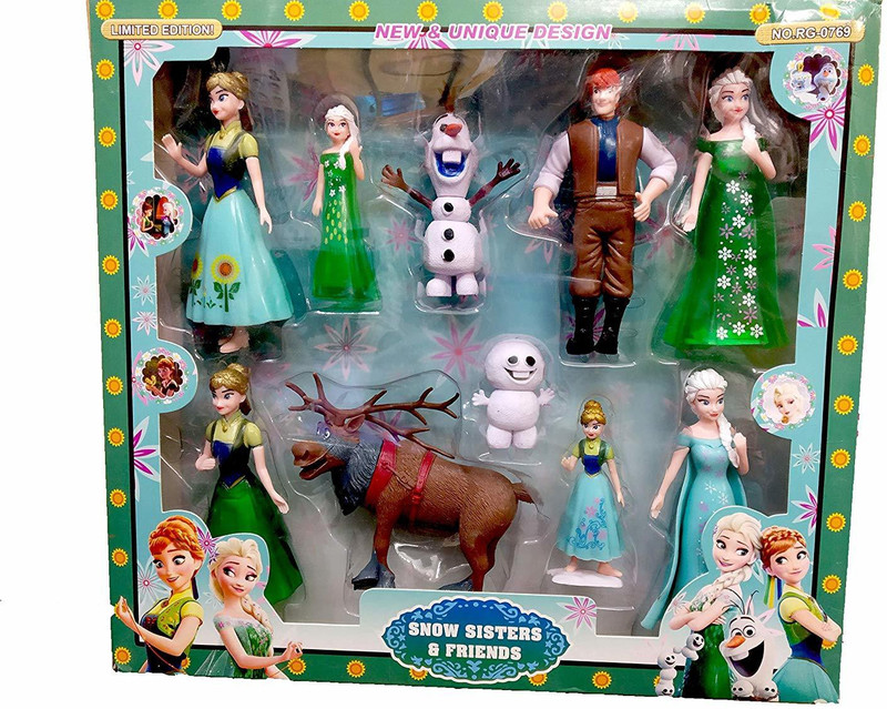 jk int Princess Characters Action Figure Toys (Multicolour) - Set of 6(Multicolor)
