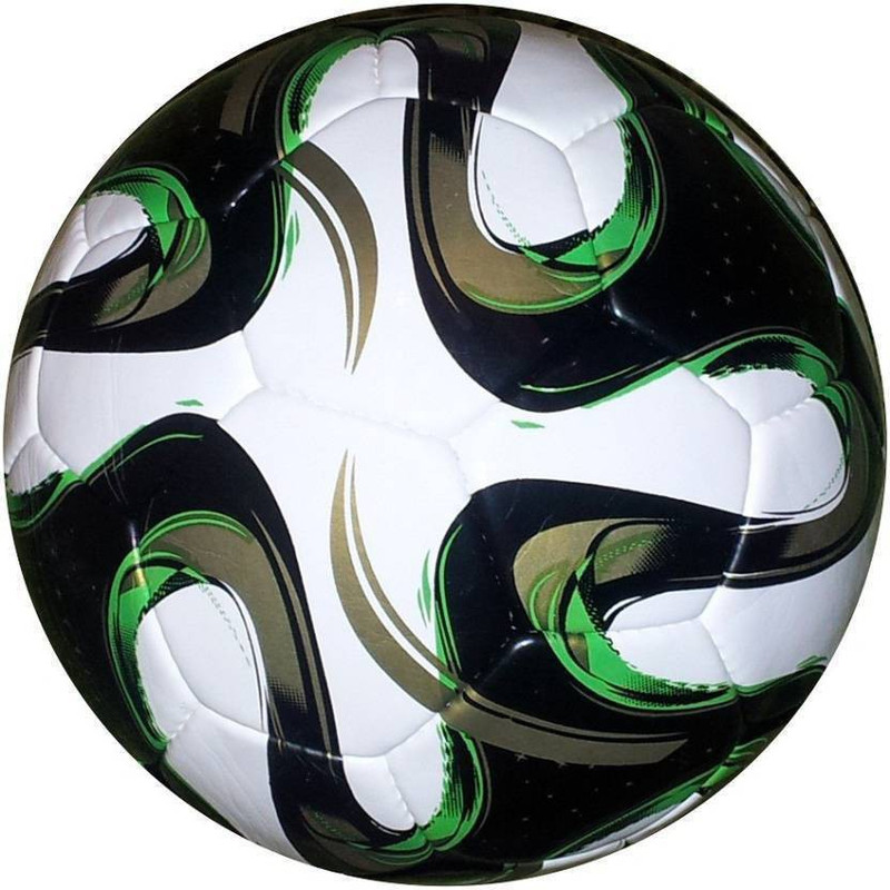 skyward Brazuca Fifa Solid Pvc Football - Size: 5(Pack of 1, Green, Gold)