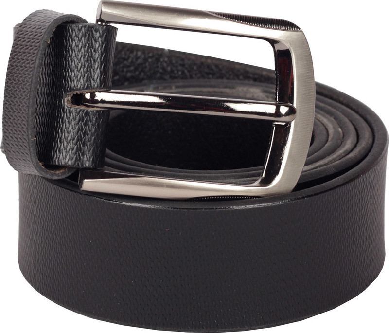 tom torretto Men Formal Black Genuine Leather Belt