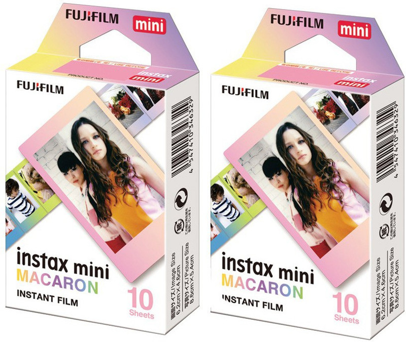 Fujifilm Instax Mini Macaron 20 Shots (10x2) Instant Film Roll(Yes 800 ISO Pack of 2)