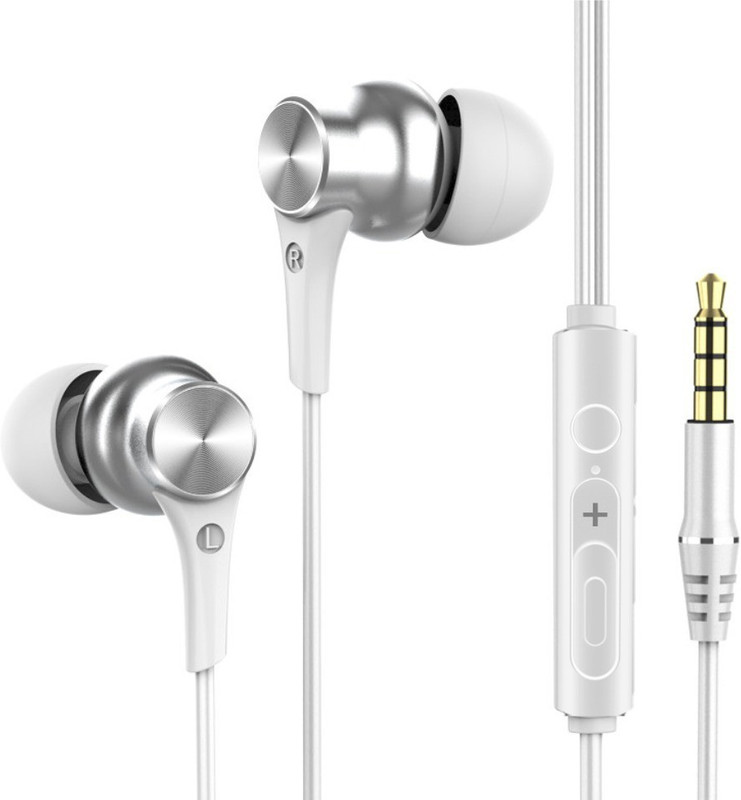 vegamos Bang S3 Wired Headset with Mic(Silver, In the Ear)