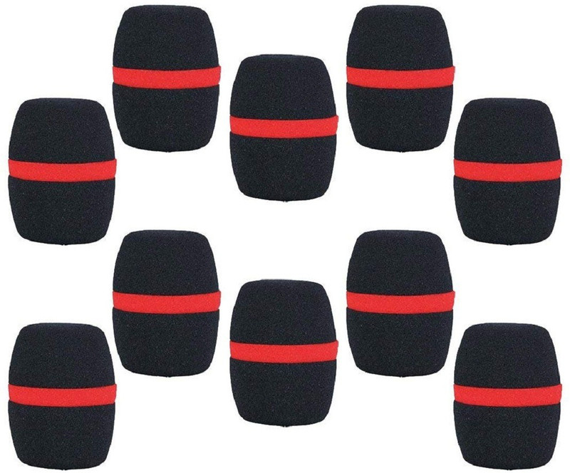 SHAFIRE 10 Pcs Handheld Stage Microphone Windscreen Foam Mic Cover Karaoke Microphone Sponge Cover(Black)