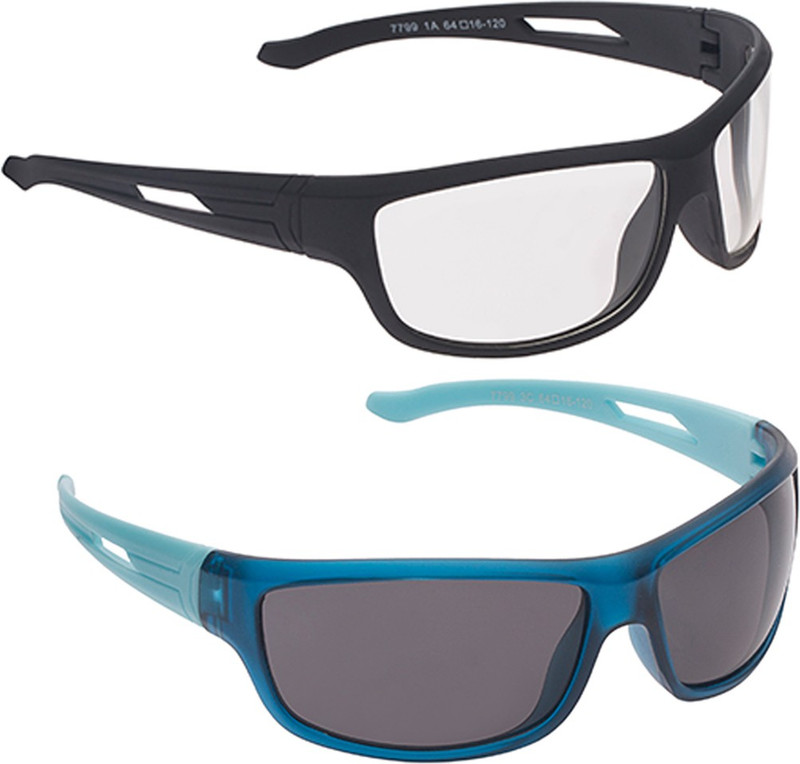 Vast Sports Sunglasses(Grey, Clear)