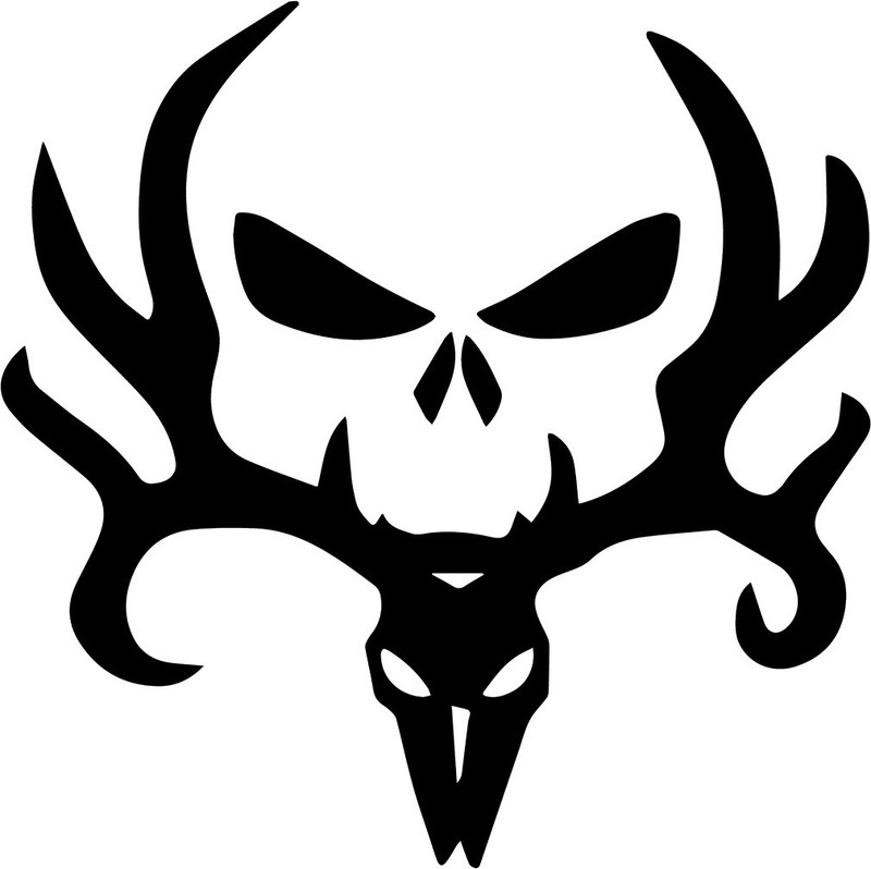 innoverainc Skull Black Normal Sticker for Bike and Car (4" by 4") Motorcycle Design Sticker(Pack of 1)