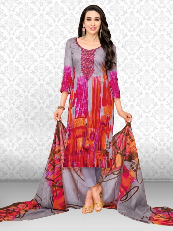 Divastri Polycotton Embroidered, Printed Salwar Suit Material(Unstitched)