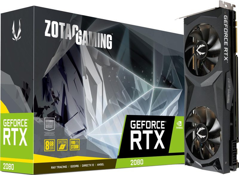 ZOTAC NVIDIA Gaming GeForce RTX 2080 Twin Fan 8 GB GDDR6 Graphics Card(Black)